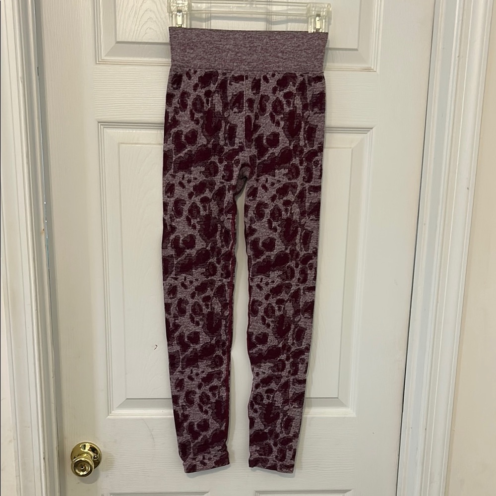 Prozis Brown and Gray Leggings Form-Fitting Stretchy Athletic